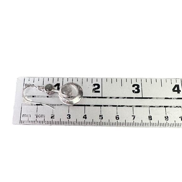 925 Sterling Silver Labradorite Dangle Round Drop Earrings Jewelry For Women's - Picture 5 of 7